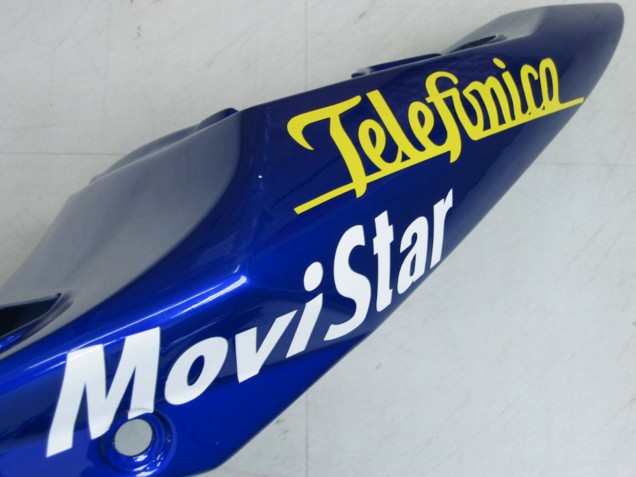 2004-2005 Suzuki GSXR 600 / GSXR 750 Motorcycle Fairings - Blue White Yellow Green Telefumica Motul MoviStar