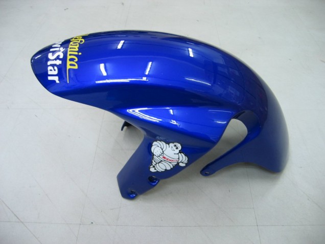 2004-2005 Suzuki GSXR 600 / GSXR 750 Motorcycle Fairings - Blue White Yellow Green Telefumica Motul MoviStar
