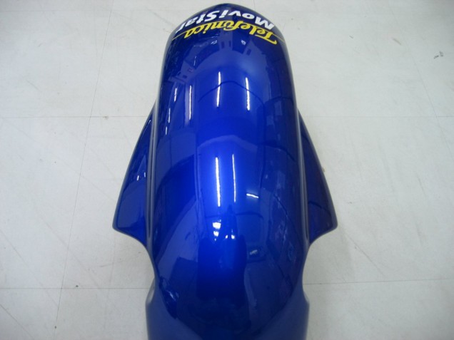 2004-2005 Suzuki GSXR 600 / GSXR 750 Motorcycle Fairings - Blue White Yellow Green Telefumica Motul MoviStar