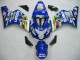2004-2005 Suzuki GSXR 600 / GSXR 750 Motorcycle Fairings - Blue White Yellow Green Telefumica Motul MoviStar