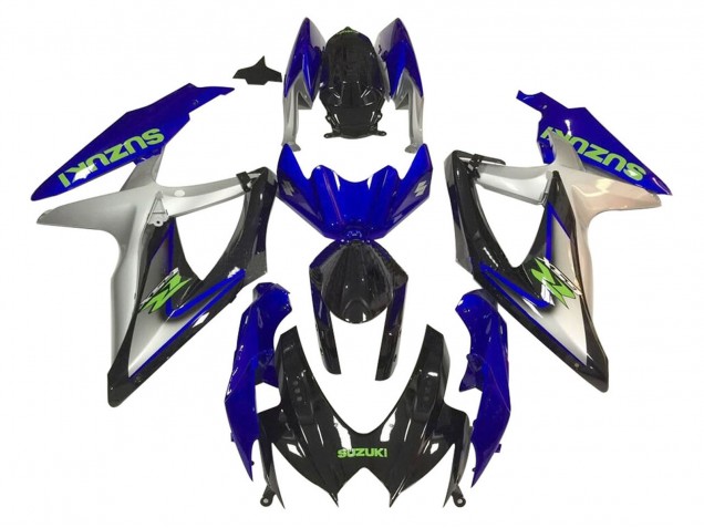 2006-2007 Suzuki GSXR 600 / GSXR 750 Motorcycle Fairings - Silver Blue Glossy Black Green