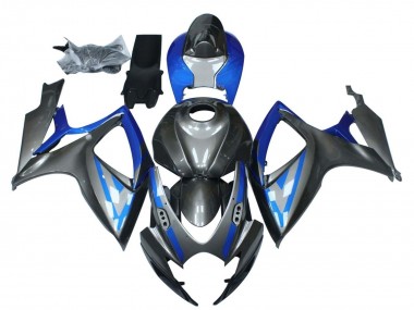 Shop 2006-2007 Suzuki GSXR 600 / GSXR 750 Motorcycle Fairings - Blue Grey Black