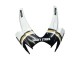 2006-2007 Suzuki GSXR 600 / GSXR 750 Motorcycle Fairings - White Black Lucky Strike Motul