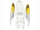2006-2007 Suzuki GSXR 600 / GSXR 750 Motorcycle Fairings - White Red Yellow Motul