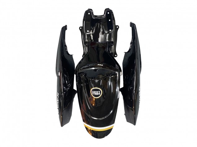 2006-2007 Suzuki GSXR 600 / GSXR 750 Motorcycle Fairings - Glossy Black White Motul Lucky Strike