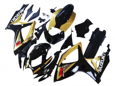 Shop 2006-2007 Suzuki GSXR 600 / GSXR 750 Motorcycle Fairings - Gold Glossy Black Red