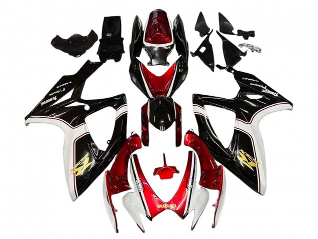 2006-2007 Suzuki GSXR 600 / GSXR 750 Motorcycle Fairings - Red White Black Yellow