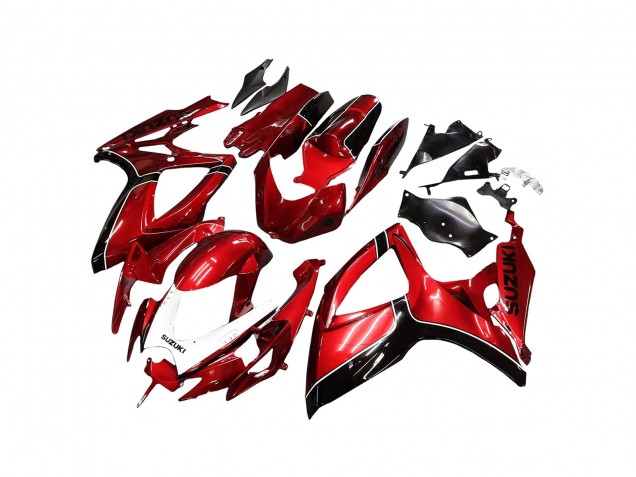 2006-2007 Suzuki GSXR 600 / GSXR 750 Motorcycle Fairings - Red Black