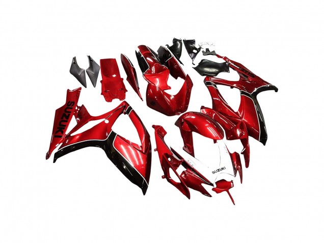 2006-2007 Suzuki GSXR 600 / GSXR 750 Motorcycle Fairings - Red Black