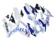2006-2007 Suzuki GSXR 600 / GSXR 750 Motorcycle Fairings - White Blue Flame