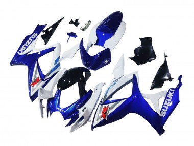 Shop 2006-2007 Suzuki GSXR 600 / GSXR 750 Motorcycle Fairings - White Blue Glossy Black Red
