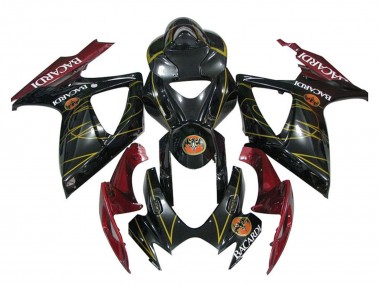 Shop 2006-2007 Suzuki GSXR 600 / GSXR 750 Motorcycle Fairings - Glossy Black Red Gold