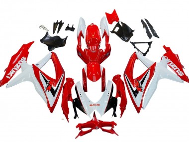 Shop 2008-2010 Suzuki GSXR 600 / GSXR 750 Motorcycle Fairings - White Red Black