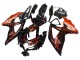 2008-2010 Suzuki GSXR 600 / GSXR 750 Motorcycle Fairings - Glossy Black Orange Flame