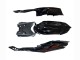 2008-2010 Suzuki GSXR 600 / GSXR 750 Motorcycle Fairings - Glossy Black Orange Flame