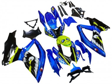Shop 2008-2010 Suzuki GSXR 600 / GSXR 750 Motorcycle Fairings - Blue Fluorescent Green Shark