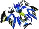 2008-2010 Suzuki GSXR 600 / GSXR 750 Motorcycle Fairings - Blue Fluorescent Green Shark