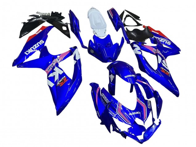 2008-2010 Suzuki GSXR 600 / GSXR 750 Motorcycle Fairings - White Blue Pink Ecstar Motul