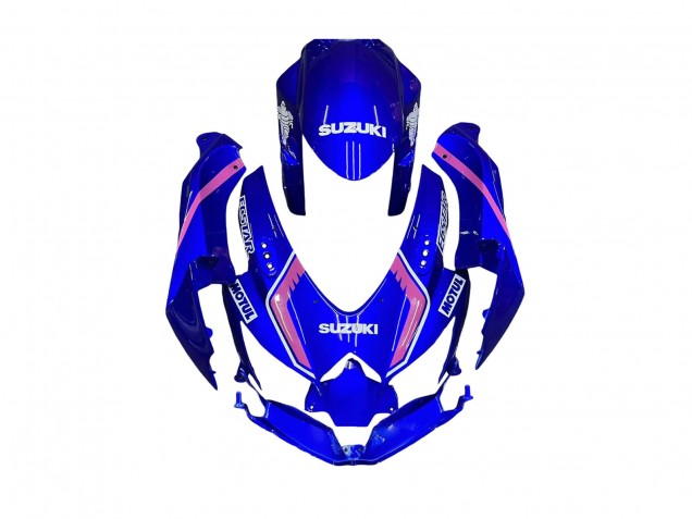2008-2010 Suzuki GSXR 600 / GSXR 750 Motorcycle Fairings - White Blue Pink Ecstar Motul
