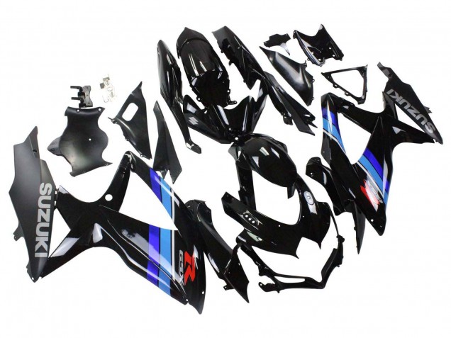 2008-2010 Suzuki GSXR 600 / GSXR 750 Motorcycle Fairings - Glossy Black Blue