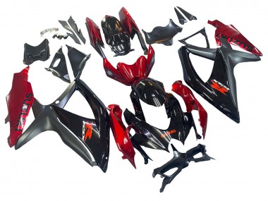Shop 2008-2010 Suzuki GSXR 600 / GSXR 750 Motorcycle Fairing - Red Glossy Black