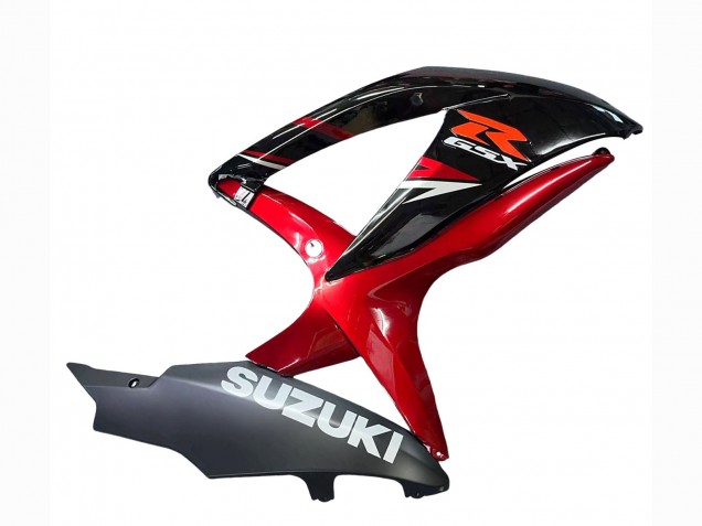 2008-2010 Suzuki GSXR 600 / GSXR 750 Motorcycle Fairings - Red Glossy Black