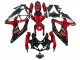 2008-2010 Suzuki GSXR 600 / GSXR 750 Motorcycle Fairings - Red Glossy Black
