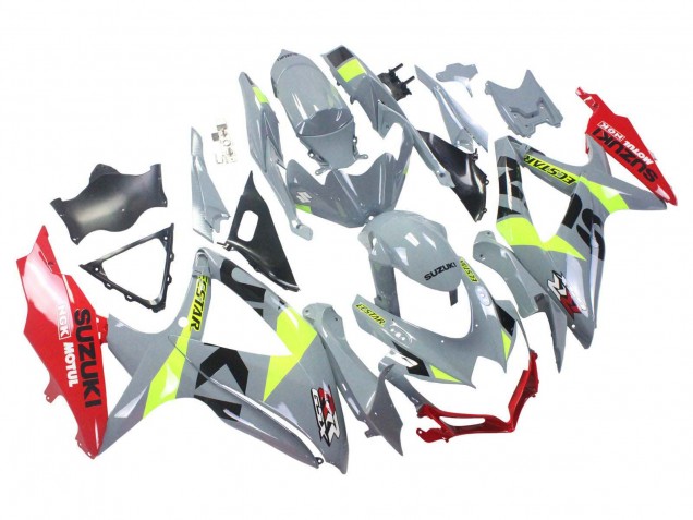 2008-2010 Suzuki GSXR 600 / GSXR 750 Motorcycle Fairings - Grey Yellow Red