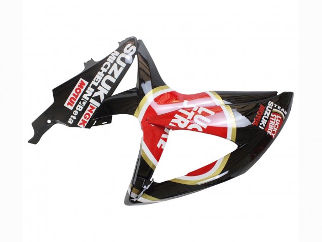 2008-2010 Suzuki GSXR 600 / GSXR 750 Motorcycle Fairings - Glossy Black Red White Motul Lucky Strike