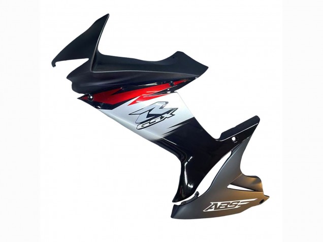 2011-2024 Suzuki GSXR 600 / GSXR 750 Motorcycle Fairings - Glossy Black Forged Carbon Fiber Silver Red