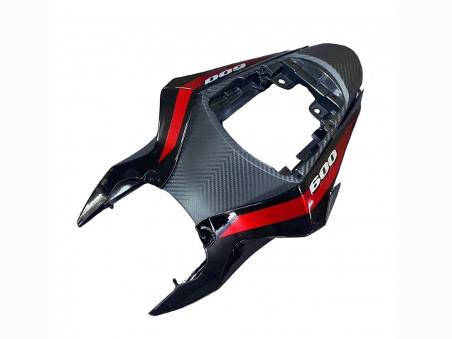2011-2024 Suzuki GSXR 600 / GSXR 750 Motorcycle Fairings - Glossy Black Forged Carbon Fiber Silver Red
