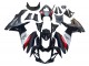 2011-2024 Suzuki GSXR 600 / GSXR 750 Motorcycle Fairings - Glossy Black Forged Carbon Fiber Silver Red
