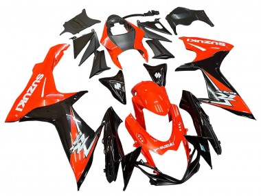 Shop 2011-2024 Suzuki GSXR 600 / GSXR 750 Motorcycle Fairings Kits - Red Glossy Black