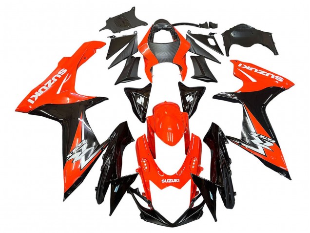 2011-2024 Suzuki GSXR 600 / GSXR 750 Motorcycle Fairings Kits - Red Glossy Black
