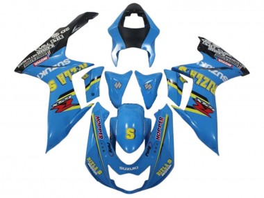 Shop 2011-2024 Suzuki GSXR 600 / GSXR 750 Motorcycle Fairings - Blue Yellow Black Rizla