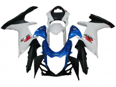 Shop 2011-2024 Suzuki GSXR 600 / GSXR 750 Motorcycle Fairings - White Blue Black