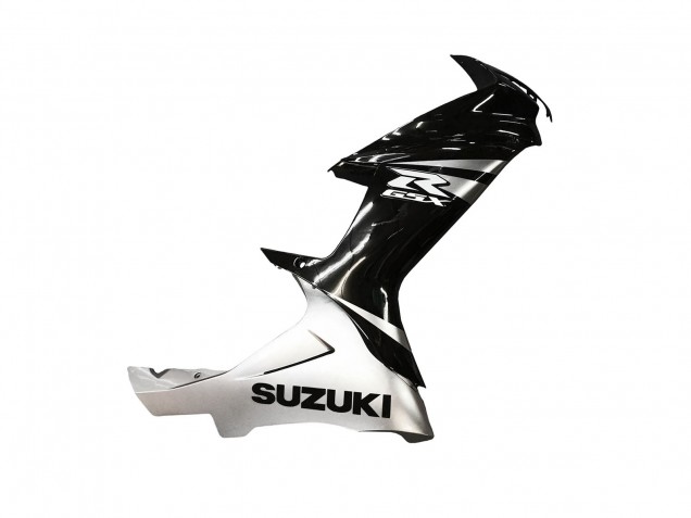 2011-2024 Suzuki GSXR 600 / GSXR 750 Motorcycle Fairing - Glossy Black Silver