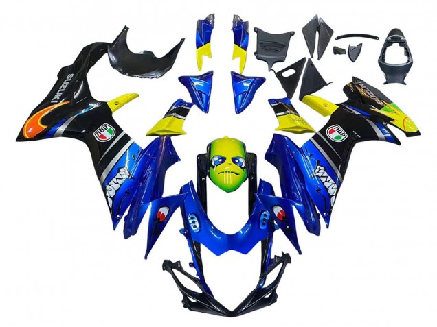 2011-2024 Suzuki GSXR 600 / GSXR 750 Motorcycle Fairings - Blue Yellow