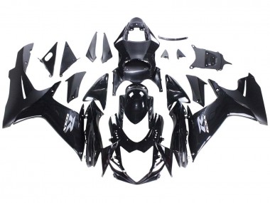 Shop 2011-2024 Suzuki GSXR 600 / GSXR 750 Motorcycle Fairings - Glossy Black Matte Black White Decal