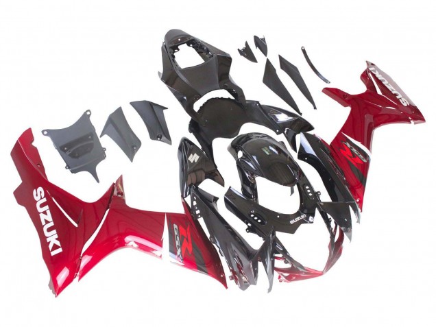 2011-2024 Suzuki GSXR 600 / GSXR 750 Bike Fairings - Red Glossy Black