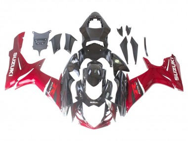 Shop 2011-2024 Suzuki GSXR 600 / GSXR 750 Bike Fairings - Red Glossy Black