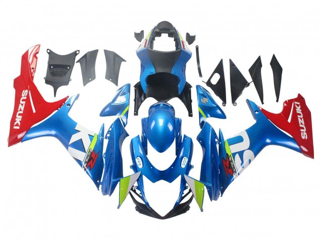 2011-2024 Suzuki GSXR 600 / GSXR 750 Motorcycle Fairings - Blue Red