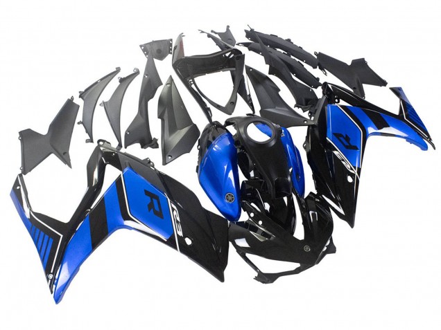 2015-2018 Yamaha YZF R3/R25 Motorcycle Fairing - Blue Glossy Black