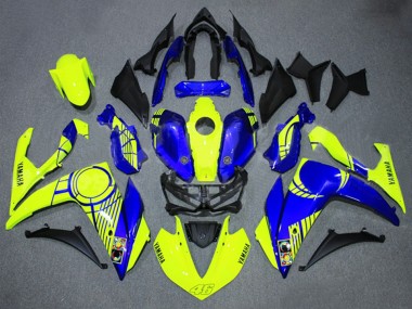 Shop 2015-2018 Yamaha YZF R3/R25 Motorcycle Fairings - Neon Yellow Blue Black 46