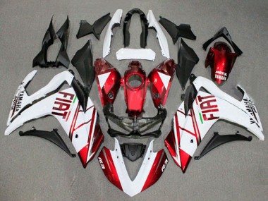 Shop 2015-2018 Yamaha YZF R3/R25 Motorcycle Fairings - White Red Fiat Motul