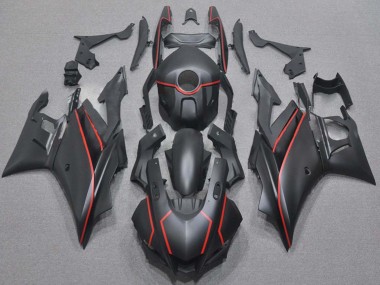 Shop 2019-2021 Yamaha YZF R3/R25 Motorcycle Fairings - Matte Black Red