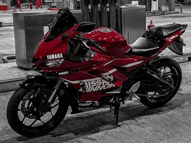 Shop 2019-2021 Yamaha YZF R3/R25 Motorcycle Fairings - Dark Red White Silver Black Valsir