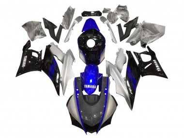 Shop 2019-2021 Yamaha YZF R3/R25 Motorcycle Fairings - Silver Blue Black Carbon Fiber Style