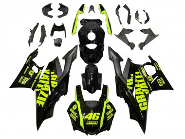 Shop 2019-2021 Yamaha YZF R3/R25 Motorcycle Fairings - Black Neon Yellow 46