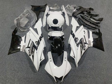 Shop 2022-2024 Yamaha YZF R3/R25 Motorcycle Fairings - White Glossy Black